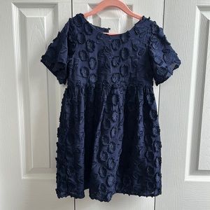 Girls Janie and Jack navy floral dress